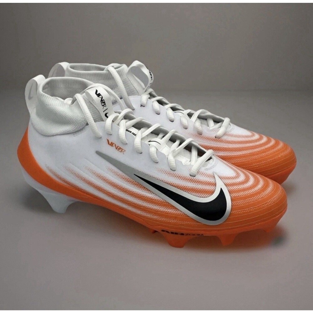 Nike HM8850-103 Men Sz 16 Orange/White Air Zoom Vapor Pro 1 Football Cleats $145